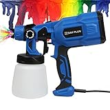 550W Farbsprühsystem Elektrische Farbspritzpistole Farbsprühpistole mit 3...