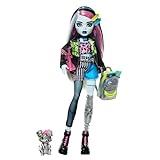 Monster High Frankie Stein-Puppe in Jeansjacke und Shorts, zum Lieferumfang...