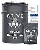 WO-WE 2K Epoxidharz Garagenfarbe Bodenbeschichtung W702 Anthrazit-Grau RAL...