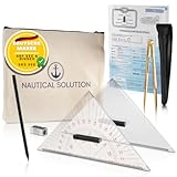 Navigationsbesteck für SBF See & Binnen I Set: Kursdreieck & Anlegedreieck (je...
