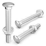 Jyvex 30 Stück Schlossschrauben M6x40 mm Torbandschrauben M6 Verzinkt DIN 603,...