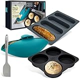 Moritz & Moritz 3er Backformen Set Silikon für Brot, Burger & Hot Dogs – Set...