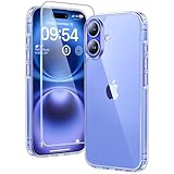 TAURI 3 in 1 für iPhone 16 Hülle 6,1' mit 2 Stück Panzerglas Schutzfolie,...