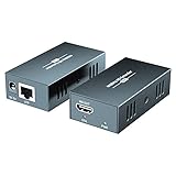 PWAYTEK 4K HDMI Extender, Ultra HD 4K@60Hz über Cat5e/6 bis zu 50m, erweitertes...