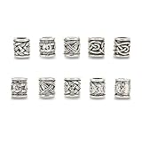 10Pcs Wikinger Bartperlen Viking Bart Perlen Dreadlock Tube Perlen Anhänger...