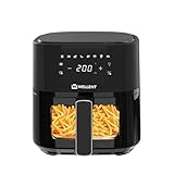 Wellent Heißluftfritteuse 4.3L Airfryer mit Sichtfenster, Friteuse Heissluft...