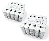 Pritogo Teelichter - Weiss (200 Stück) 8 Stunden, 20 g Wachsgewicht, unbeduftet...