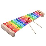 LIEKE Xylophon Holz 15 töne Glockenspiel Musikinstrument Geschenk für Kinder...