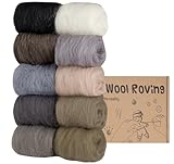 Homewit Wolle Zum Filzen Filzwolle 10 Farben Je 10 G,Filzwolle Trockenfilzen Und...