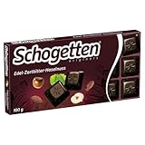 Schogetten Edel-Zartbitter-Haselnuss 100g Schokoladentafel, praktisch einzeln...