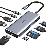 HODO USB C Hub für MacBook, USB-C Adapter Multiport 9 in 1 mit 4K 60Hz HDMI,...