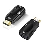 VIEVRE 2 Stücke HDMI VGA Adapter, HDMI auf VGA, VGA auf HDMI Adapter, Adapter...