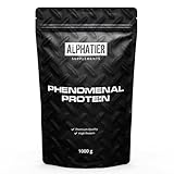 Alphatier Proteinpulver Vanille 1 kg - Eiweißpulver mit 80% Protein - Vanilla...