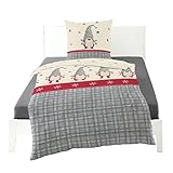 Bierbaum Bettwäsche 3743, Feinbiber, 100% Baumwolle, Designed in Germany, grau...