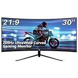 Z-Edge 30 Zoll Curved Gaming Monitor 200Hz 1ms MPRT, 21:9 Ultrawide 2560x1080...