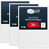Keilrahmen Leinwand zum Bemalen 50x70 cm – Artina FSC® 3er Set bespannte...