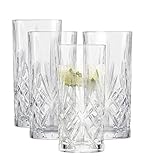SCHOTT ZWIESEL Longdrinkglas Show (4er-Set), anmutiges Trinkglas für Longdrinks...
