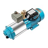 MINRS Kreiselpumpe 230v 1300W Gartenpumpe mit Druckschalter 4000 L/H...