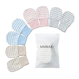 4 Paare Neugeborenen Handschuhe,Babyhandschuhe aus Baumwolle als Neugeborenen...