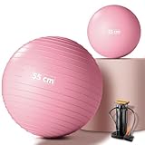 Gymnastikball 55/65/75 cm und Pilates Ball 25 cm Set – Anti Burst Pezziball...
