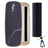 KM-Fit Balance Board | Balancebrett aus Holz | Indoor Skateboard Indoorboard |...