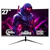 CRUA Curved Gaming-Monitor 27 Zoll 240Hz, FHD 1080P 1800R PC-Monitor, 1 ms GTG...