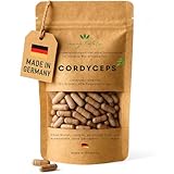 Cordyceps Kapseln 400mg – 40% Polysaccharide – Hochdosiert & Laborgeprüft – Reiner Cordyceps Sinensis – Vegan, in Deutschland produziert – 60 Kapseln von sunny nature®