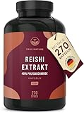 Reishi Pilz-Extrakt - 270 Kapseln (650mg) - Hochdosiert: 1950mg pro Tag - 40%...