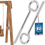 KOTARBAU® 2 St. Schaukelhaken aus verzinktem Stahl Deckenhaken 240mm...