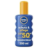 NIVEA SUN Schutz & Pflege Sonnenspray LSF 50+ (200 ml), Sonnencreme Spray für...