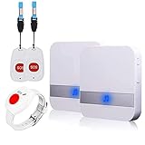 ALEENFOON Haus Wireless Mobiler Alarm Notruf Knopf Notrufknopf für Senioren...