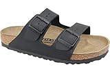 BIRKENSTOCK Damen Arizona Birko-flor Weit Pantoletten, Schwarz, 43 EU