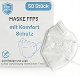 50 FFP3 Mund- und Nasenschutz Maske mit EC Zertifizierung, 5 Lagige Maske ohne...