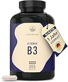 Vitamin B3 Niacin - Hochdosiert: 500mg Nicotinamid - 365 Kapseln - 1 Jahr Vorrat...