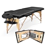 Eccellensedie Massageliege klappbar Kosmetikliege Massagetisch: 2-Zonen Holz...