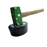VERLEGEHILFEN Plattenlegerhammer rund B WARE Lackschaden volle Funktion...