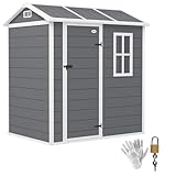 Outsunny Gerätehaus Kunststoff 2,1m² 186 x 130 x 199cm Geräteschuppen mit...