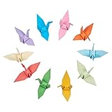 WANDIC Origami-Papierkrane, 50 Stück, handgefertigt, gefaltet, Origami-Papier,...