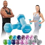 Miweba Sports Neopren Hantelset NKH100 | 𝐏𝐫𝐨𝐟𝐢 Hantel - Hexagon...