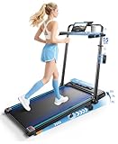 6-IN-1 Laufband für Zuhause Klappbar mit Abnehmbarem Tisch,3.0HP Laufbander mit...