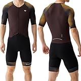 MY KILOMETRE Herren Triathlon Anzug – Einteiler Kurzarm Trisuit...