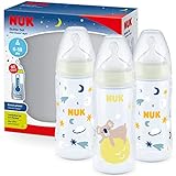 NUK First Choice+ Night Babyflaschen-Set | 6–18 Monate | Leuchtet im Dunkeln |...