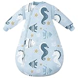 Yoofoss Baby Schlafsack Winter mit abnehmbaren Ärmeln Baumwolle 3.0 TOG Warm...