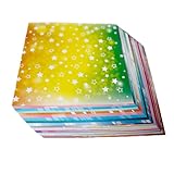 100 Blatt Origami Papier 15x15cm Doppelseitiges Farbiges Quadrate Faltpapier in...