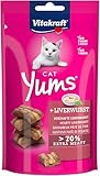 Vitakraft Cat Yums, Katzensnack, mit herzhafter Leberwurst, extra fleischig, mit...