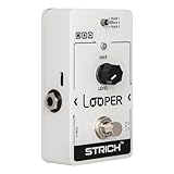 STRICH Looper Gitarrenpedal mit 3 Slots zum Speichern von Loop-Tracks, True...