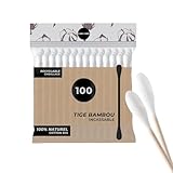 Wattestäbchen 100 – Candore – Stärkerer Bambusstab, weicher Baumwollkopf...