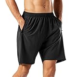 HMIYA Herren Sport Shorts Schnell Trocknend Kurze Hose mit Reißverschlusstasch...