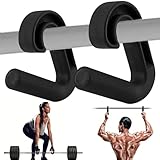 DAMIHAI 2 Stück Double D Fitness Griffe, 90-Grad-Haken Klimmzug Griffe, Neutral...