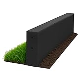 Vivol Gummi Randsteine - Rasenkantensteine - 100x25cm - 50mm dick - Schwarz -...